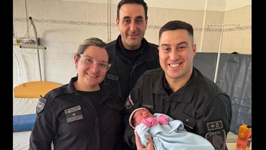 Los policías que asistieron un parto de riesgo de una vecina de Lomas en un colectivo conocieron a la beba