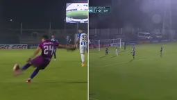 arquero surgido en banfield se hizo viral con un gol de arco a arco en uruguay