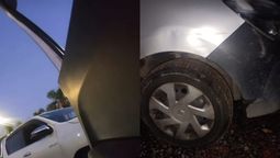 glew: camioneta choco a un vehiculo de traslado de animales y huyo