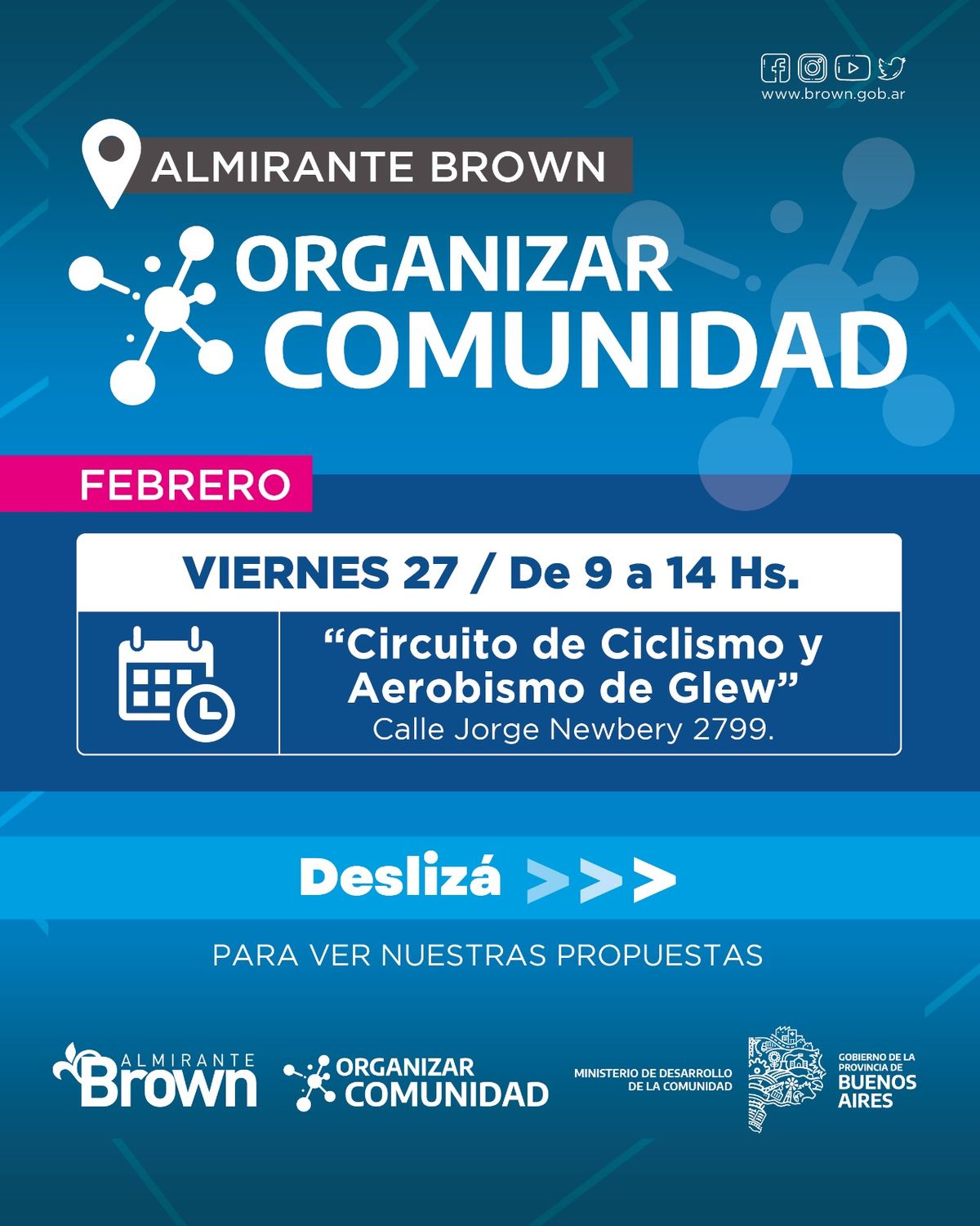 Flyer difundido por el Municipio de Almirante Brown.