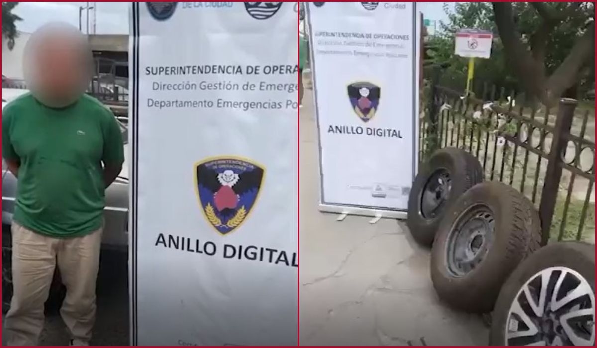 Video: así atraparon al roba ruedas de Villa Devoto que cayó en Lomas.