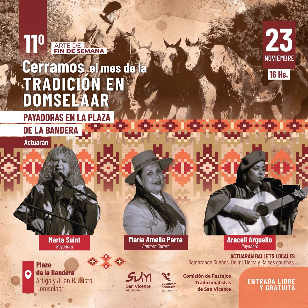 La fiesta por el Mes de la Tradición en Domselaar. 