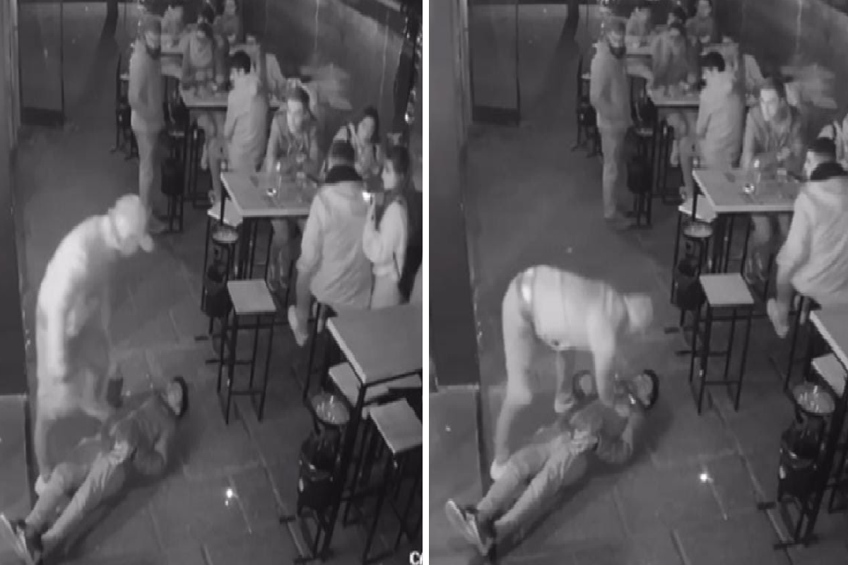 Terrible agresión en un bar de Ezeiza: discutían por una mujer y quedaron filmados los golpes