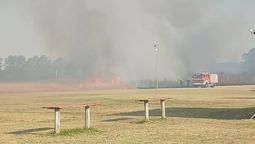 gran incendio en el predio del antiguo basural de san vicente: lo controlaron los bomberos