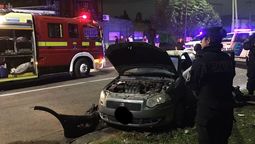 choque entre una camioneta y un auto en almirante brown: un herido