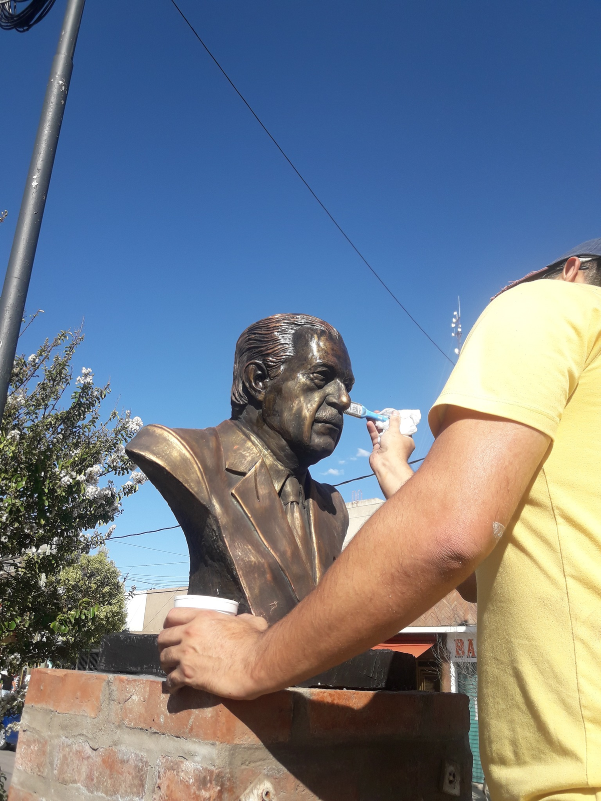 La obra había sido instalada frente a la plaza Mariano Moreno el pasado 10 de diciembre de 2016.