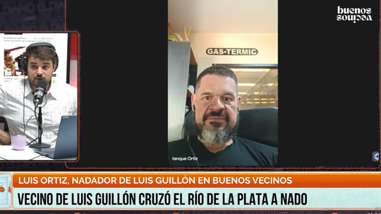 El Tanque Ortiz, vecino de Luis Guillón, tras cruzar a nado El Río de La Plata: Sentí a todos acompañándome