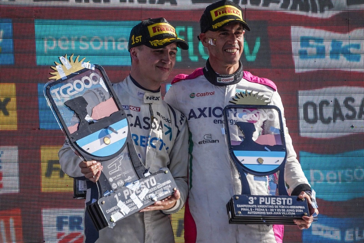 Leonel junto a su hijo Tiago, que tambi&eacute;n es Piloto.