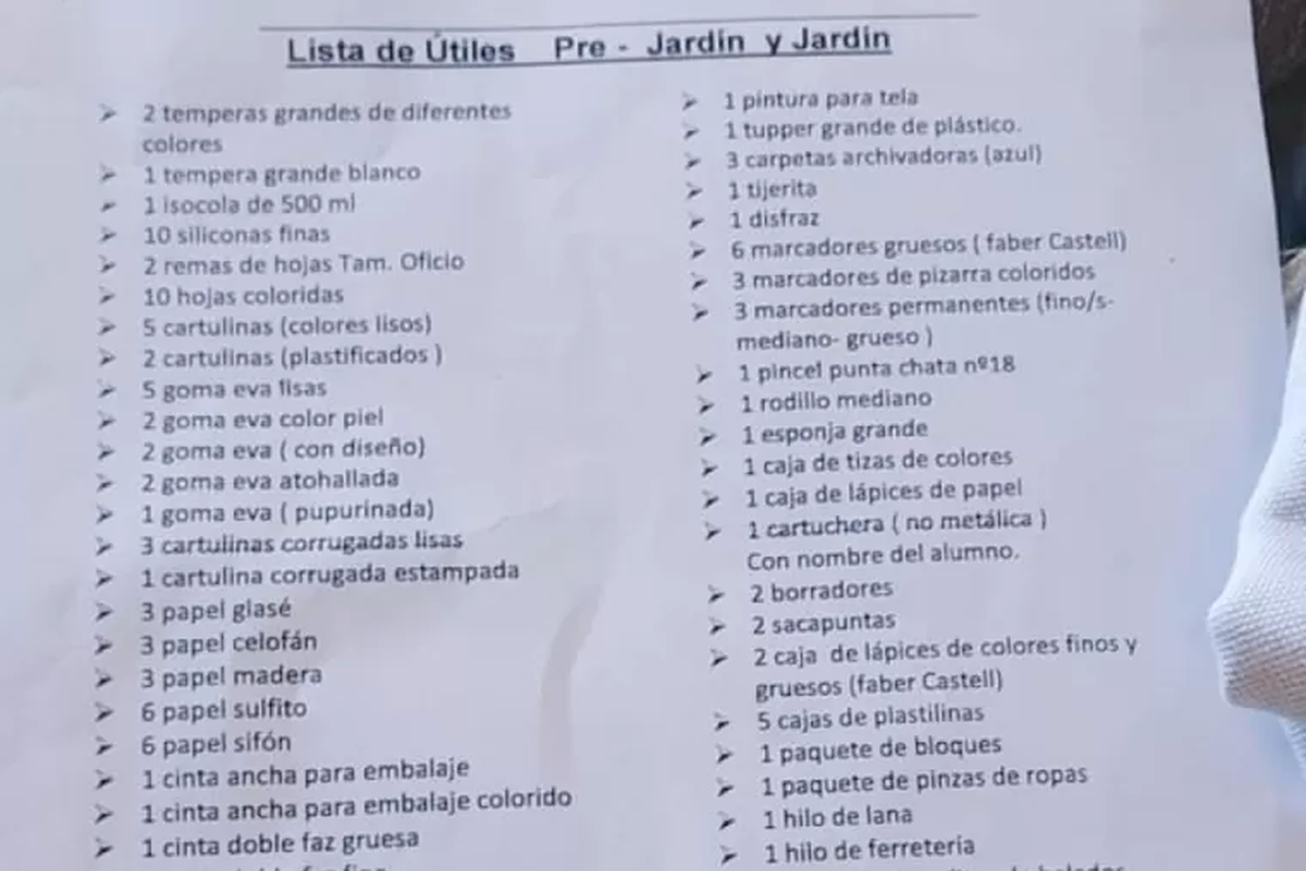 Polémica por la lista de pedidos de una maestra que se hizo viral