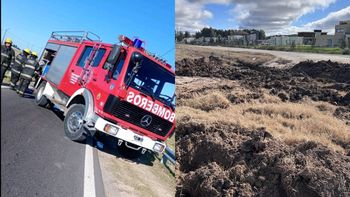 Canning: bomberos complicados por el cierre del paso entre la Ruta 52 y la Autopista Perón