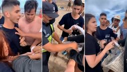 pinamar: turistas impidieron que la policia le quite los churros a un vendedor ambulante