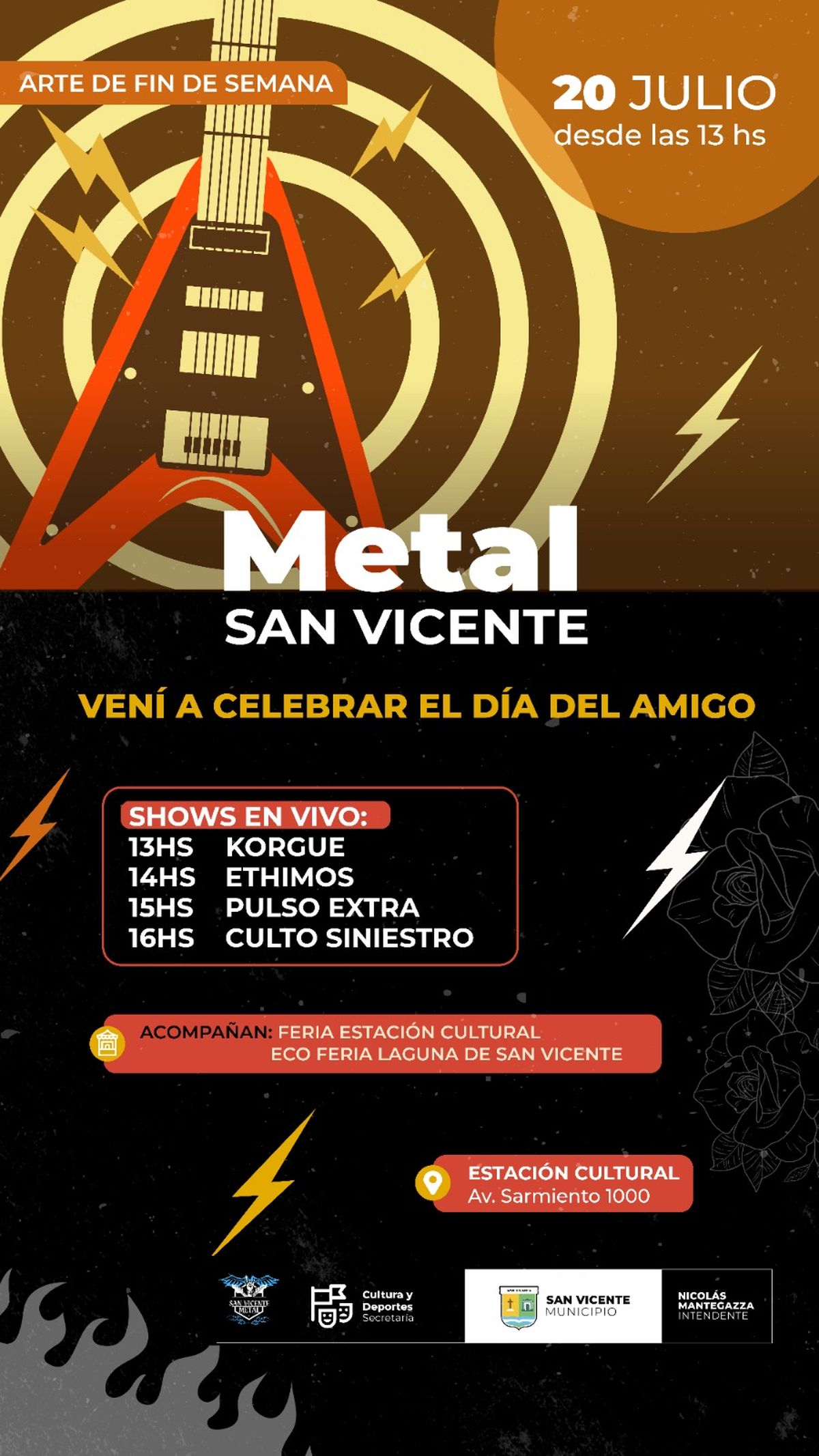 El festival de heavy metal se realizará el próximo domingo en San Vicente. 