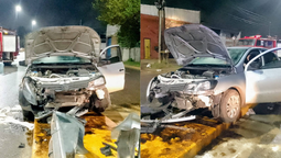 claypole: conductor choco contra el boulevard de la ruta 4 y resulto herido