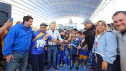 el jagüel: inauguraron el techo parabolico en el club atletico los pumas de la sofia