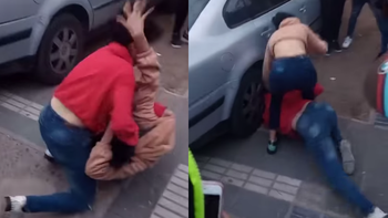 Video: brutal pelea entre dos adolescentes en Banfield e intento de puñalada