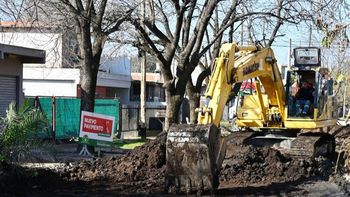 Monte Grande Sur: avanza la obra de pavimentación sobre la calle Las Heras