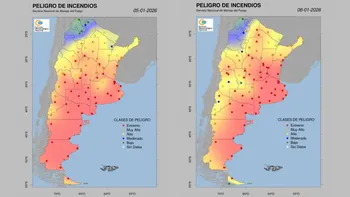 Incendios: más de la mitad de Buenos Aires bajo riesgo extremo