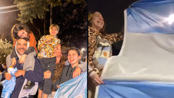 Pedro Alfonso y Lizy Tagliani celebraron el triunfo de Argentina en Almirante Brown