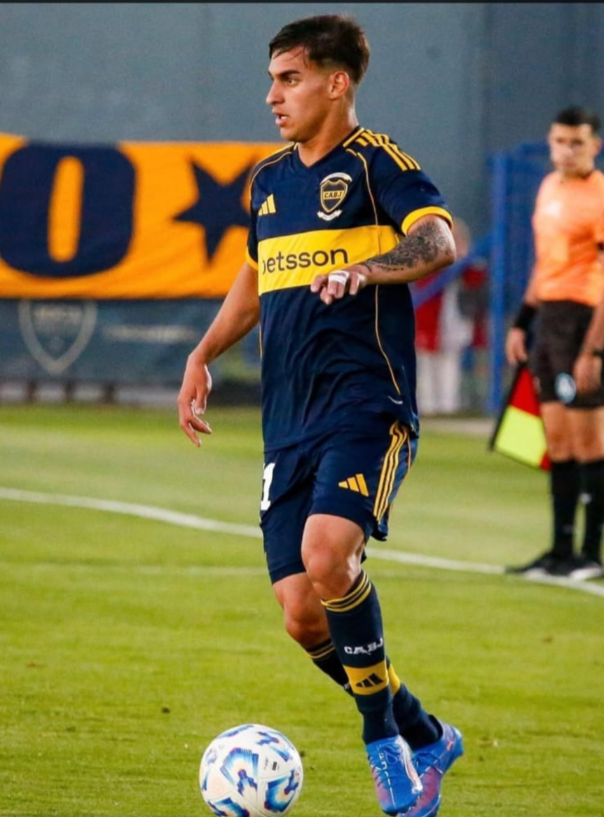 Gelini con la Reserva de Boca Juniors.