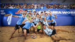 argentina se subio al podio en el global tour de handball de playa: dedicados a la albiceleste