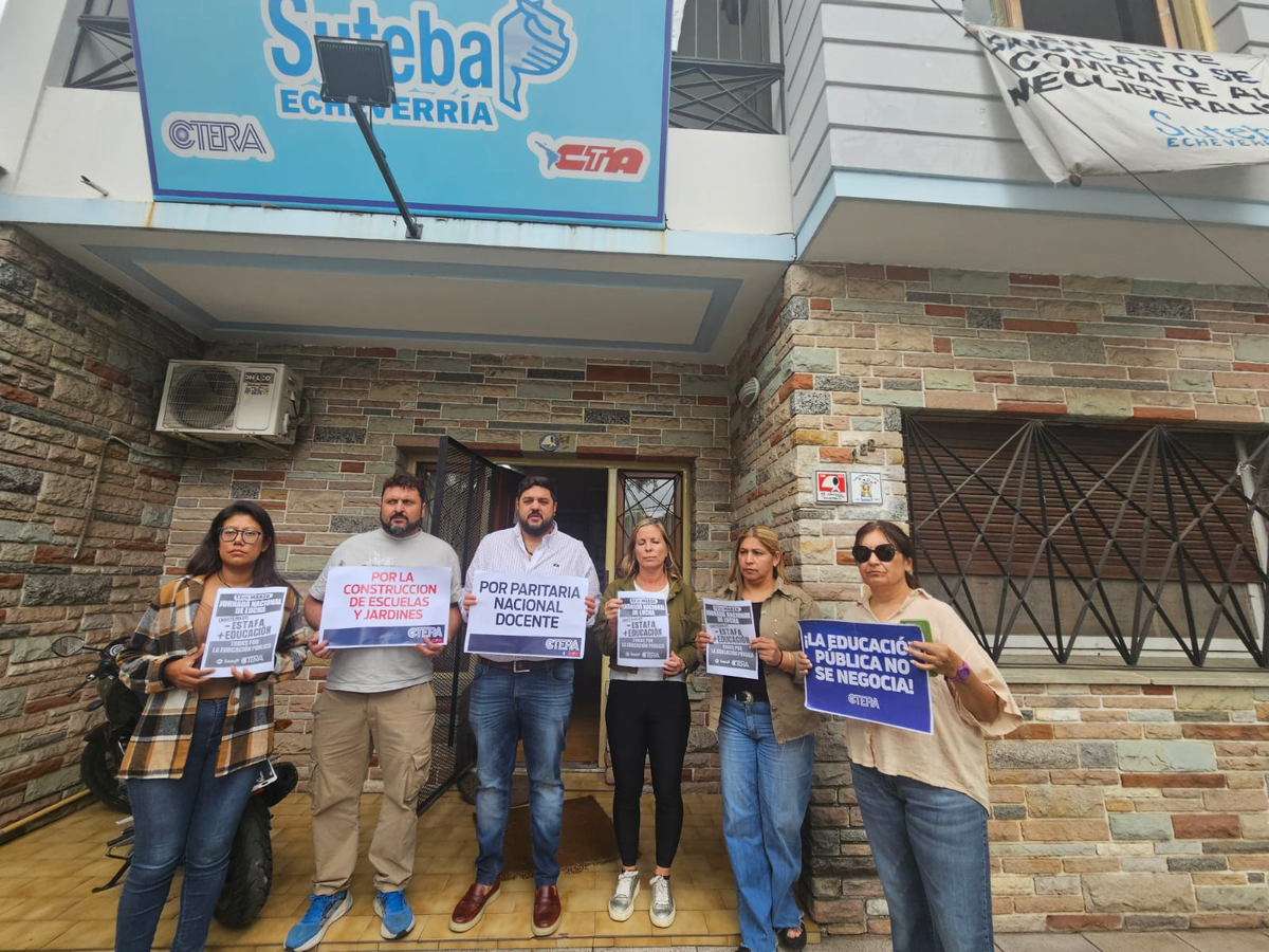 Desde SUTEBA Echeverría convocan a los docentes de la zona a participar de la jornada de protesta del jueves.