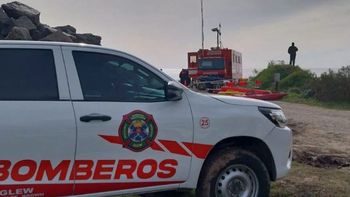 Bomberos de Glew participaron en la búsqueda de los cinco desaparecidos en el Río de la Plata