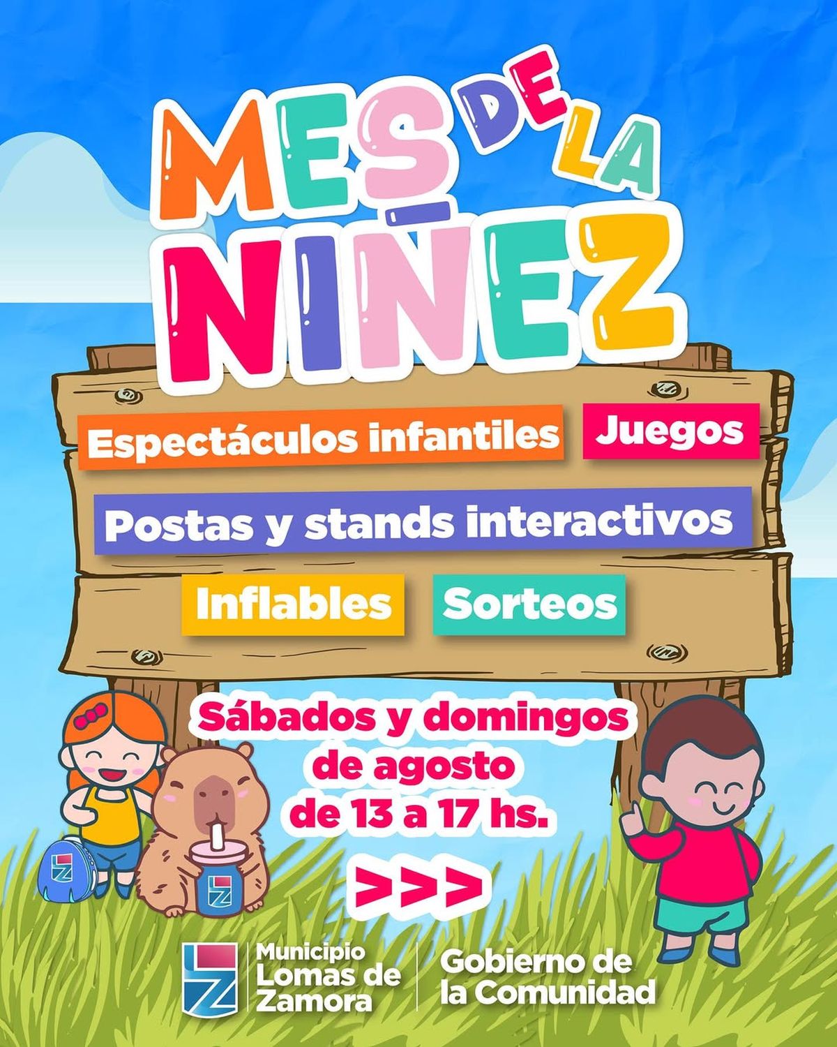 Las actividades que se celebrarán para el Mes de la Niñez en Lomas de Zamora. 