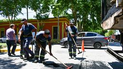 san vicente: el municipio avanza con trabajos de pavimentacion y bacheo