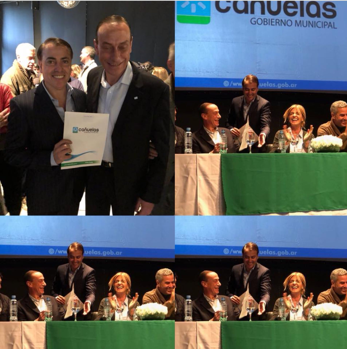 Roberto Fernández Meire junto al ex intendente de Cañuelas Gustavo Arrieta.