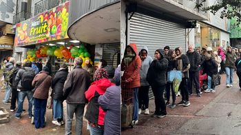 Lomas de Zamora: dos cuadras de fila por las promociones de inauguración de una verdulería