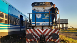 un bombero de san vicente en el tren solidario a bahia blanca: nos gusta ayudar