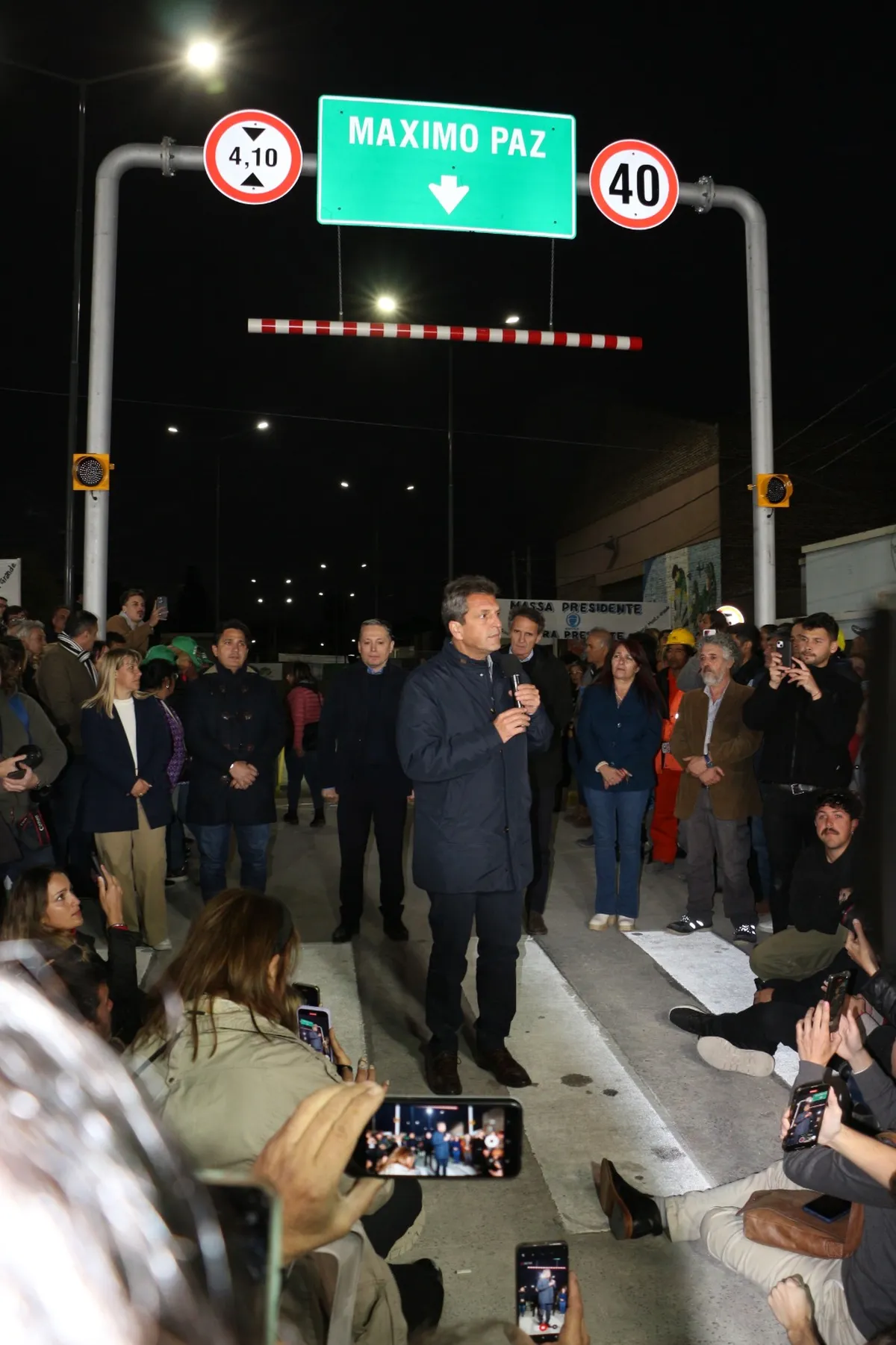 La inauguración del paso bajo nivel General Paz - Rebizo,