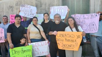 Familiares de un detenido hicieron una protesta en San Vicente