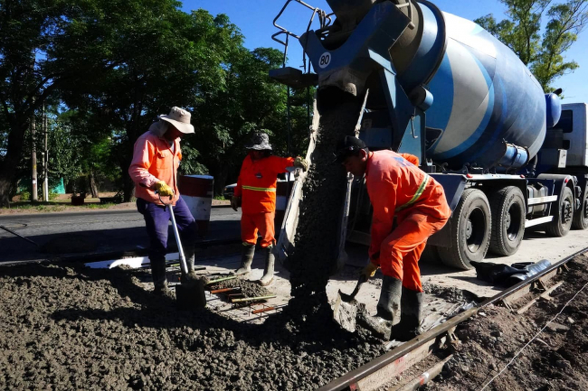 Los trabajos que se llevan adelante en la Ruta 205 entre Ezeiza y Cañuelas.