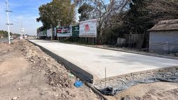 canning: comenzo la pavimentacion de la colectora de la ruta 58