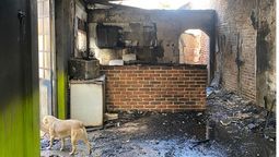 incendio de vivienda en el jagüel: trabajaron dos dotaciones de bomberos