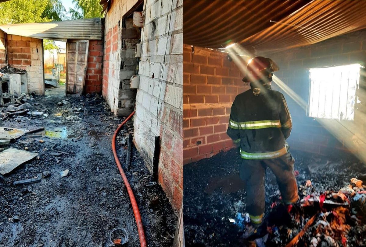 Incendio en la casa del acusado, en Longchamps.
