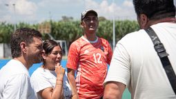 jornada solidaria en claypole: reacondicionaron el playon del club y brindaron un homenaje a braian toledo