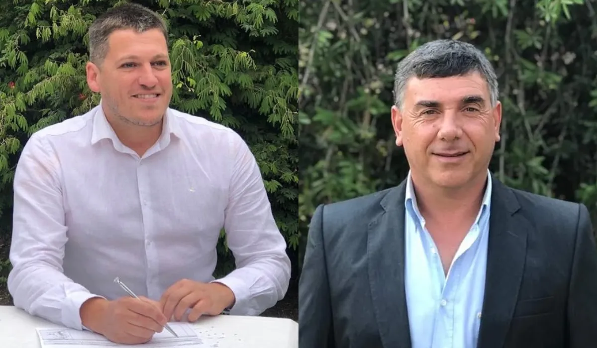 Federico Tomazín y Marcelo Raimondo, los precandidatos de Juntos por el Cambio.