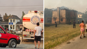 Devastador incendio en Canning: el fuego llegó hasta una vivienda del country Campo Azul