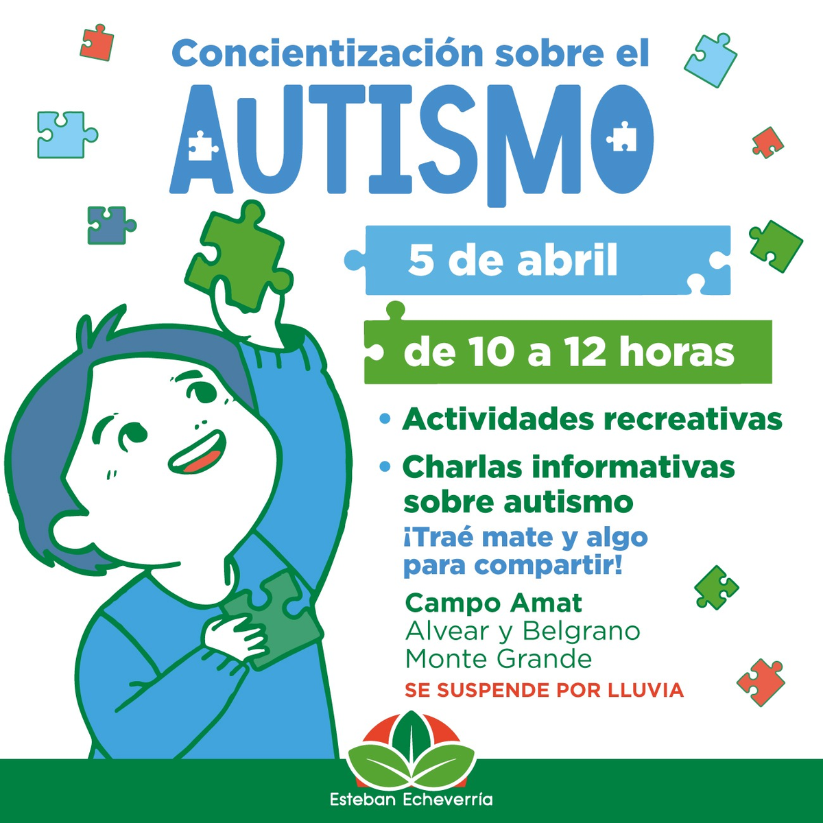 Las actividades se realizarán hoy en Campo Amat, Monte Grande.