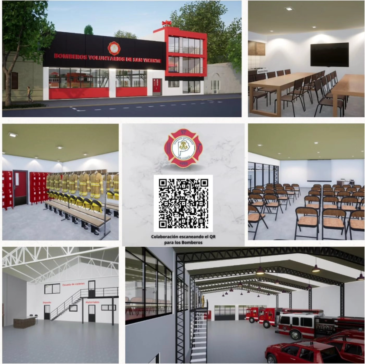 El render del ambicioso proyecto de los bomberos de San Vicente.