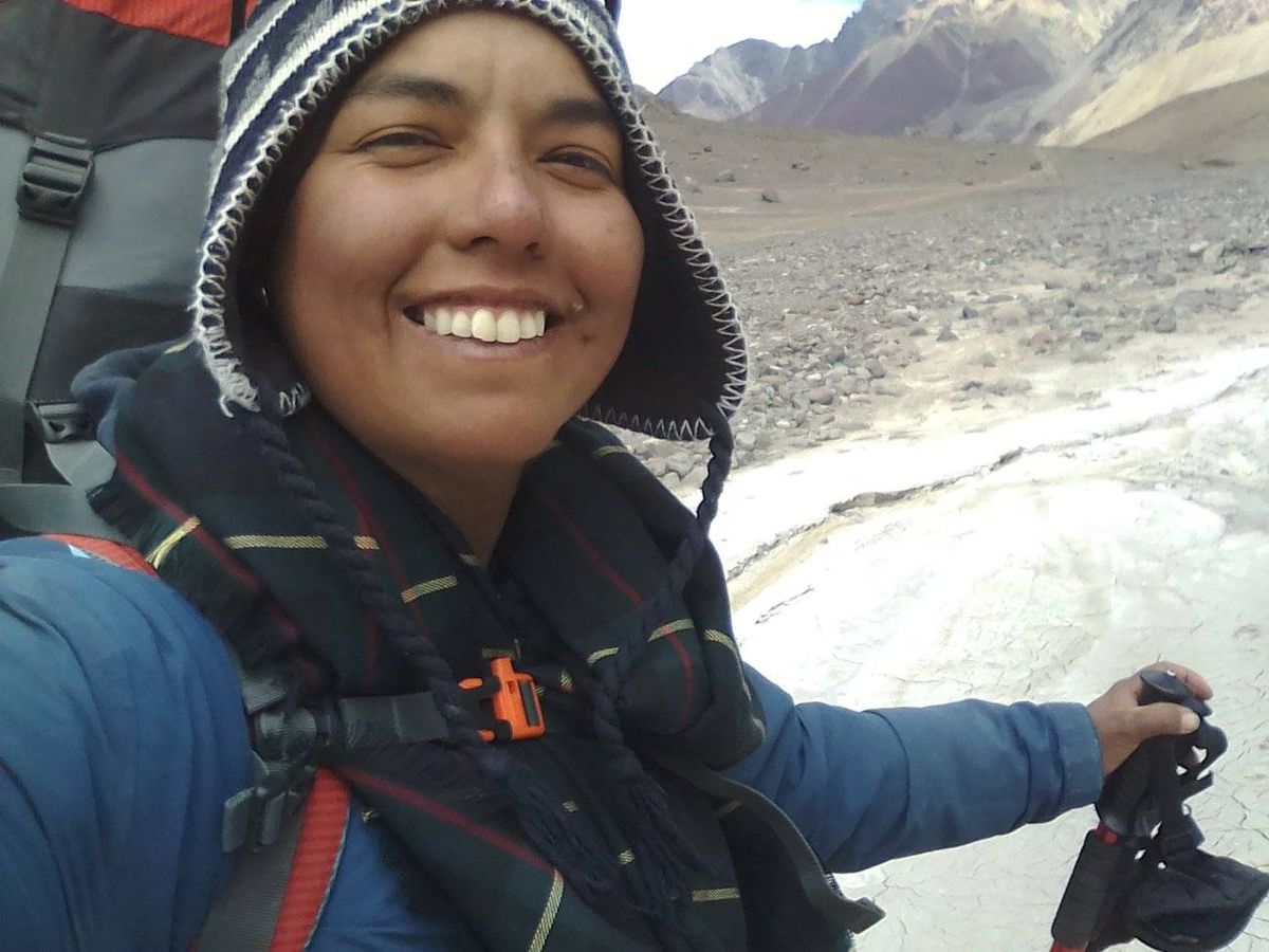 La vecina de Longchamps en el Cerro Aconcagua.