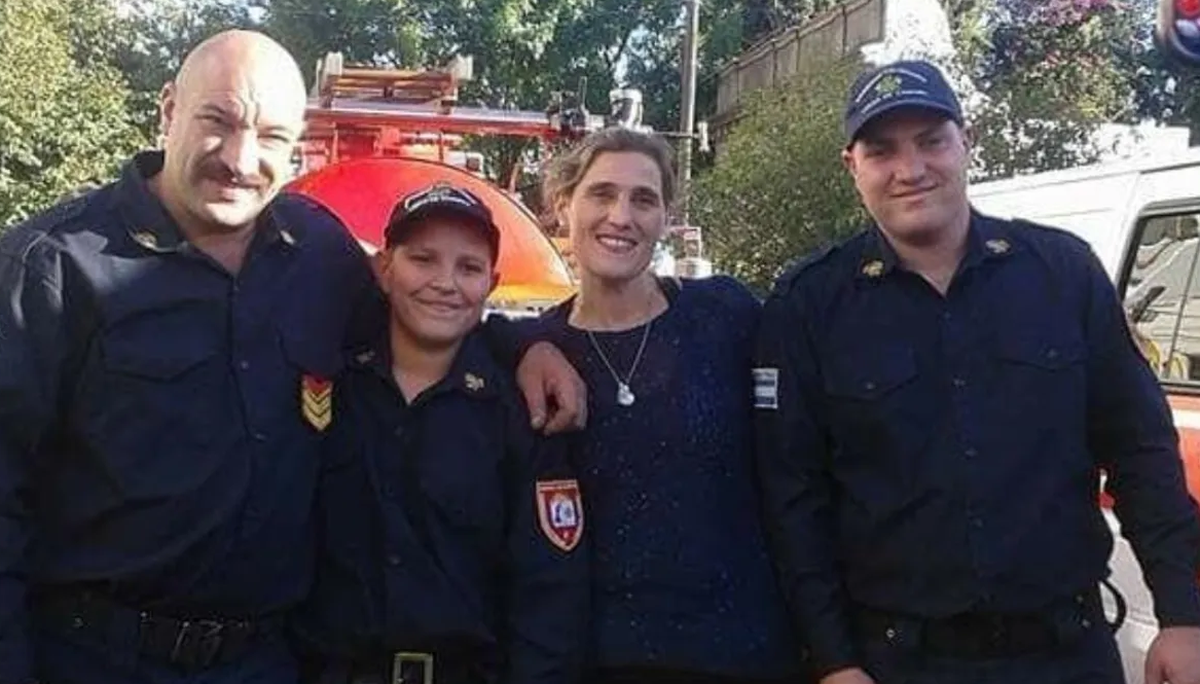 Diego junto a su familia. 