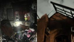 almirante brown: dos incendios simultaneos afectaron casas en rafael calzada y jose marmol