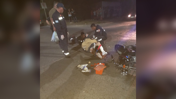 Un motociclista hospitalizado en San Vicente por un choque en la avenida Sarmiento