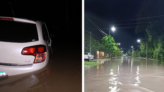 Inundaciones en toda la región por el temporal: calles de bote a bote, zonas sin luz y destrozos