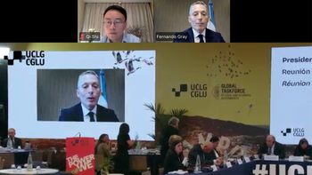 Fernando Gray participó de la reunión de Ciudades y Gobiernos Locales Unidos