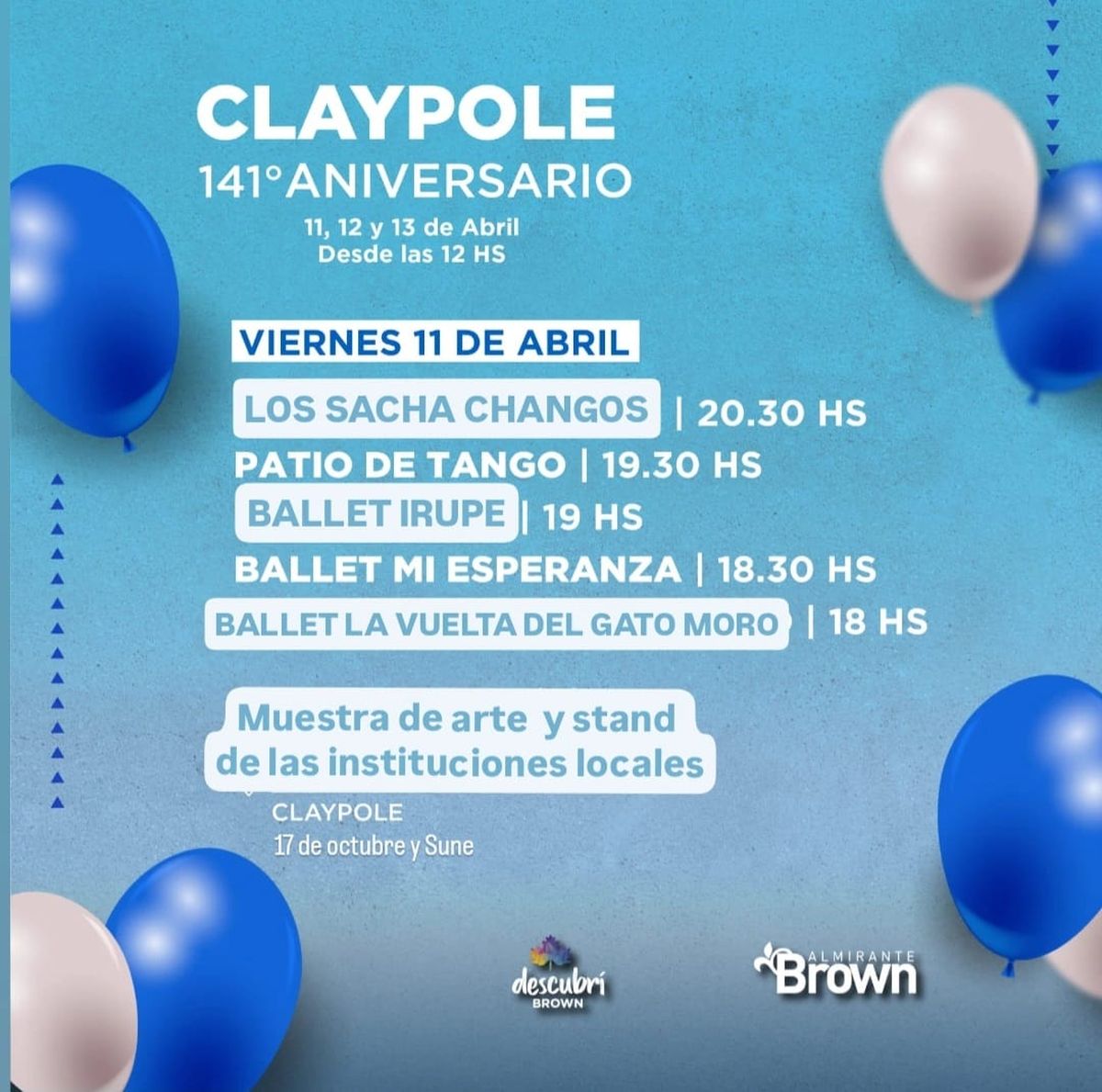 Los festejos se extenderán durante las jornadas del viernes, sábado y domingo en Claypole. 