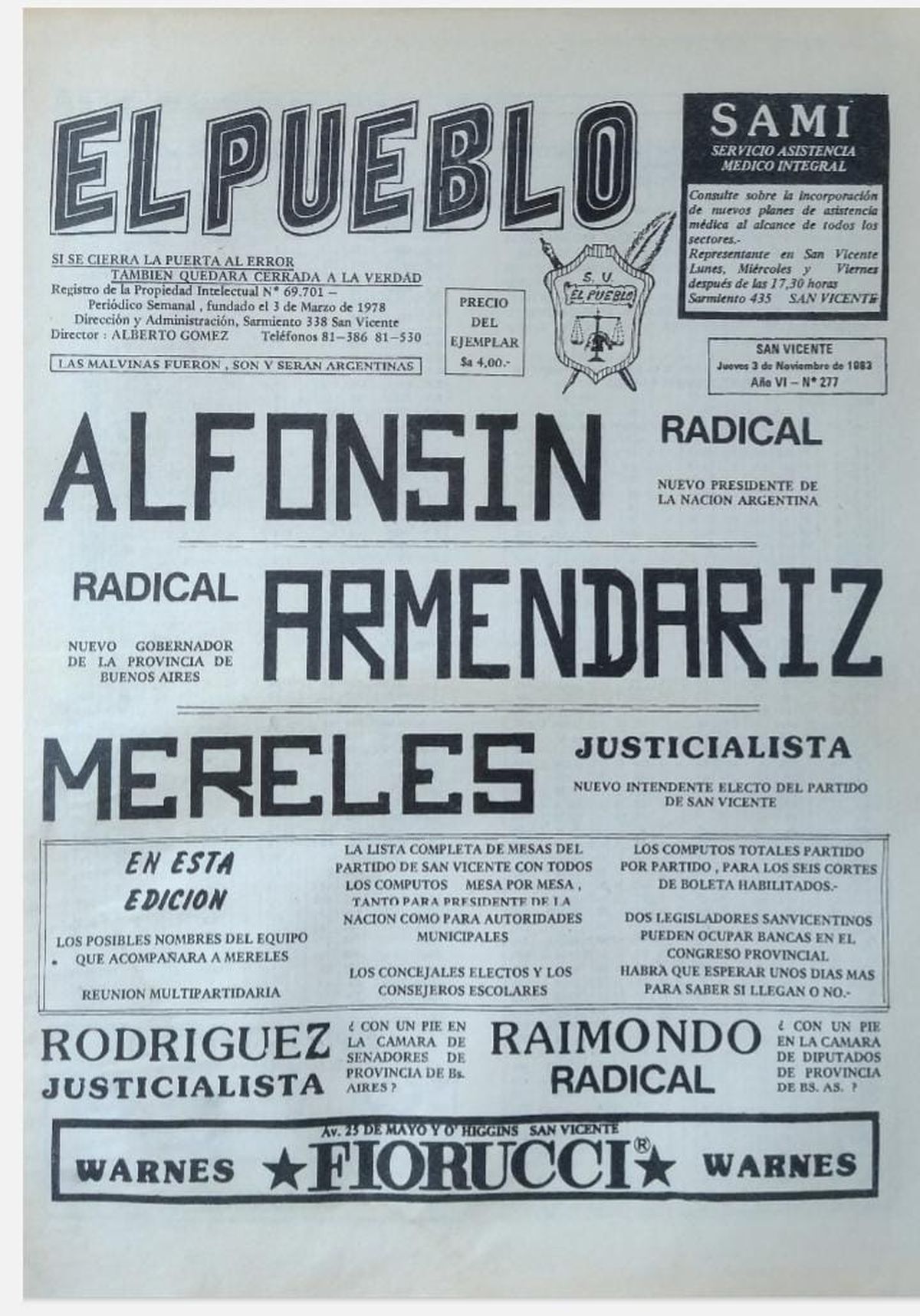 La tapa del diario 